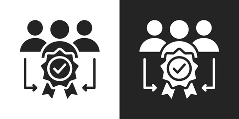 Eligibility Icon In Black And White Glyph Style