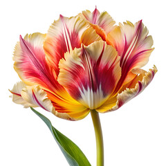 Parrot tulip flower isolated on transparent background PNG
