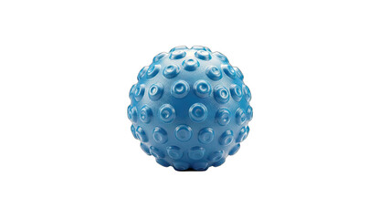 Blue Massage Ball on White Background