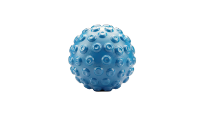 Blue Massage Ball on White Background