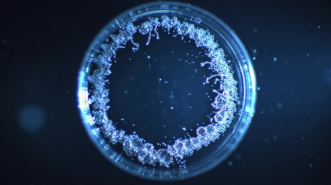 Time-lapse of a single bacterium multiplying into a large circular colony in a petri dish over 24 hours, visualizing bacterial growth, reproduction and microbiology processes.
