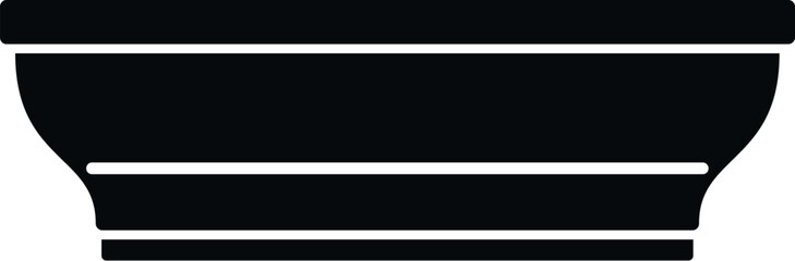 Ceiling cornice trim silhouette illustrating home improvement and architectural element © anatolir