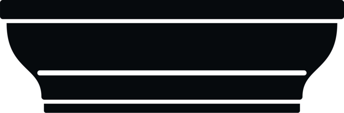 Ceiling cornice trim silhouette illustrating home improvement and architectural element