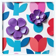 Vibrant Layered Paper Flowers: Colorful Craft Art Decor
