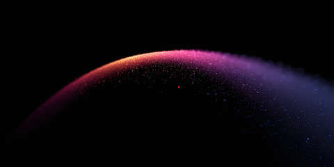 abstract colorful background of glowing tech ring with space