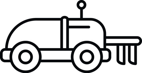 Autonomous robotic vehicle with an antenna, representing smart agriculture technology