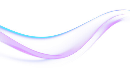 Blue Purple Neon Energy Flow with Glossy Light Isolated PNG