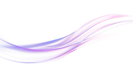 Purple Pink Neon Light Ribbon with Smooth Glow Isolated PNG