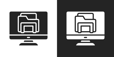 Repository Icon In Black And White Glyph Style