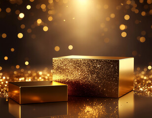 A luxurious 3D scene featuring