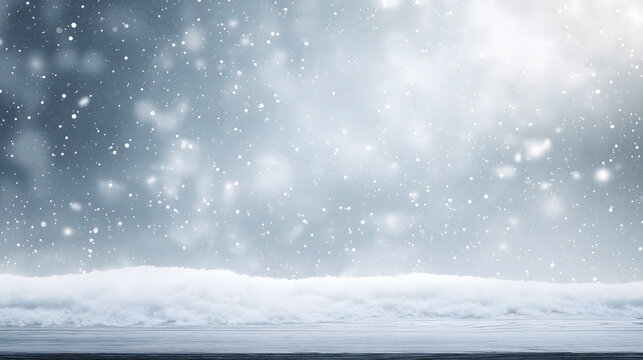 Leuchtender wei&szlig;er Winterhintergrund mit starkem Bokeh, sanftem Sonnenlicht und gl&auml;nzender Weihnachtsstimmung &ndash; abstrakte, helle Festtagsatmosph&auml;re