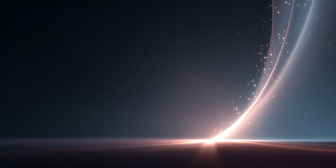 abstract colorful background of glowing tech ring with space