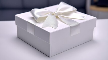 Compact white folding gift box used for cosmetics, elegant display on white