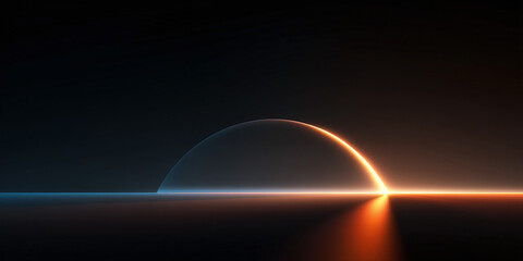 abstract colorful background of glowing tech ring with space