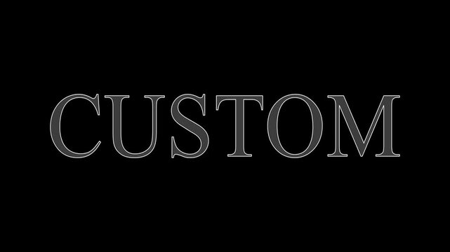Custom neon video animation concept on the transparent background. 4k video. 4K.