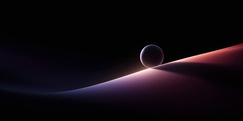 abstract space background of planet and ring