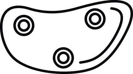 Gua sha stone providing facial massage and skin care, a beauty line art icon