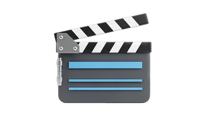 Obraz premium Clapperboard Isolated on White Background for Film Production