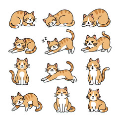 Obraz premium set of cats