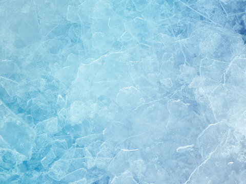 Texture of blue ice background