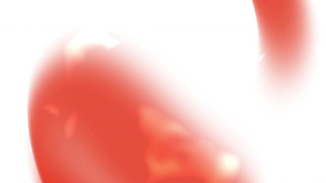 Blurred red shape stands out in serene white ambiance, suitable for vibrant backgrounds, abstract designs, or modern artistic projects.