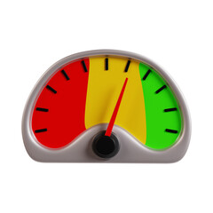 Obraz premium Monitoring Gauge Indicator Showing Safe and Unsafe Zones