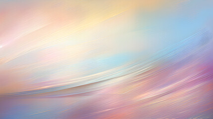 Soft holographic beams of pastel light reflecting on textured paper