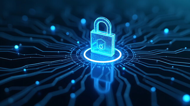 Advanced AI Firewall Protection with Digital Lock and Secure Network Interface