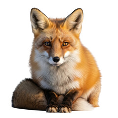 Obraz premium Intense red fox poses confidently amidst natural surroundings