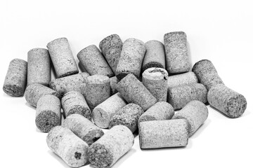 Abstract background of used red wine corks