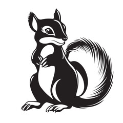 vector illustration of a squirrel