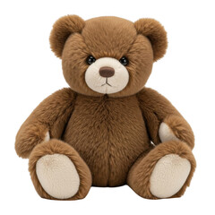 Obraz premium Adorable brown teddy bear toy sitting soft plush comforting childhood friend