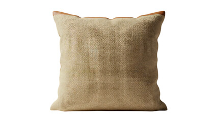 An isolated bag of coffee resting on a soft cotton pillow brings a touch of comfortable design and textile texture to a bedroom for a relax and rest feel