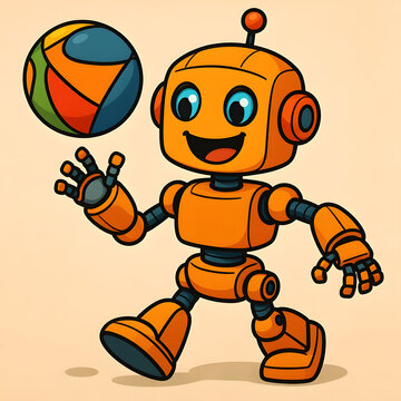 robot, playing