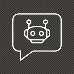 Chatbot and AI Assistant Icon Artificial Intelligence Messaging and Chat Robot Icon