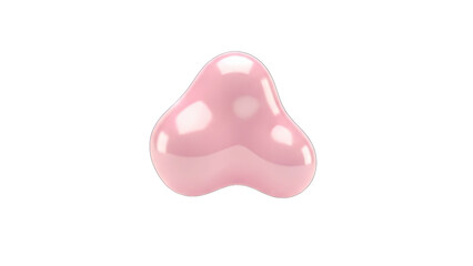 Abstract Pink Blob on White Background