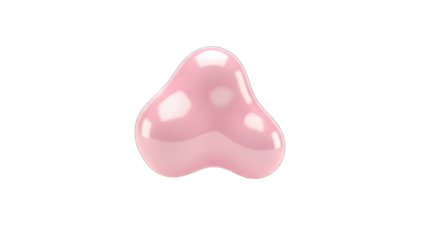 Abstract Pink Blob on White Background