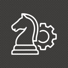 Business Strategy and Operations Icon Management and Tactical Execution Vector