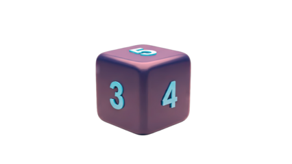3D Rendered Dice with Numbers on White Background