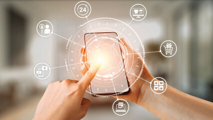 Concept of social media shopping transforms e-commerce. This platform offers seamless shopping experiences, enhancing social media interaction for online business growth. Gist