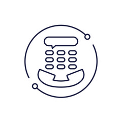 IVR system icon, Interactive Voice Response line vector