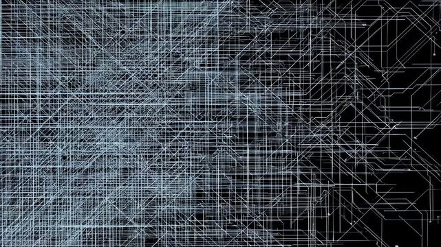 Abstract digital line pattern evolution in highresolution motion