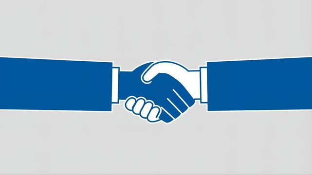 Animation of a business handshake icon

