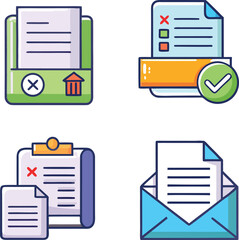 Teamwork and management line icons collection. Vector illustration eps10