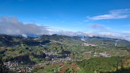 Naklejka premium view of the mountains