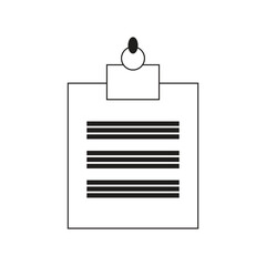 Clipboard Document Icon Vector | Checklist File Paper Symbol Editable EPS