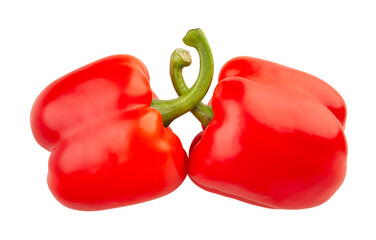 bell pepper path isolated on white