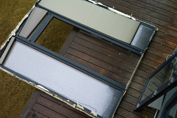 discarded pvc window