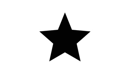 Obraz premium A simple black star shape on a white background.