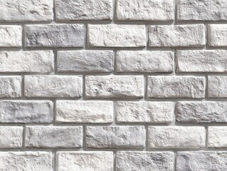 Distressed White Brick Wall Texture - Seamless Rustic Background with Uneven Surface.